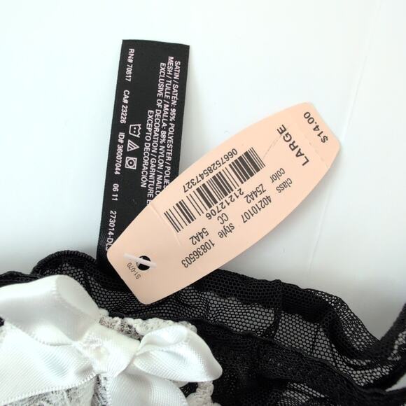 Vintage Y2K Deadstock NWT Victoria's Secret Underwear Large Sexy Mesh Maid - Picture 5 of 6